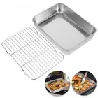 Stainless Steel BBQ Plate Baking Tray Set Non-Stick Rack Sheet Oven Bakeware