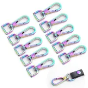 1/2 Inch Rainbow Swivel Clasps Lanyard Lobster Snap Hook Key Chain Webbing Cl...
