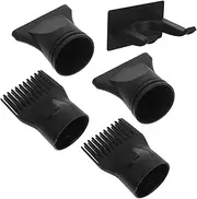 FRCOLOR Hair Dryer Accessories Kit 5pcs Comb Diffuser Attachments Universal Nozzle for Hair Dryer Styling Tool for Home Salon