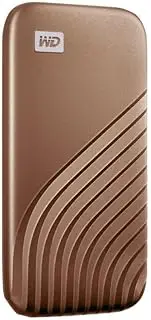Western Digital My Passport SSD, 1TB, Gold Color, USB 3.2 Gen-2, 1050MB/s (Read) and 1000MB/s (Write) (WDBAGF0010BGD)
