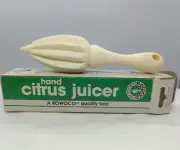 Vtg ROWOCO Hand Citrus Reamer Juicer #1003 Hong Kong Collectable Barware 6.25"