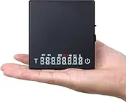 0.1g High Precision Digital Mini Coffee Scale, 0.3g to 2kg Measuring Range Rechargeable Espresso Mini Scale with Tare Function, LED Display (Black, ABS)