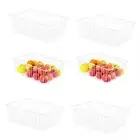 16" L x 12" W Wider Freezer Storage Organizer Baskets Container, Deep Metal