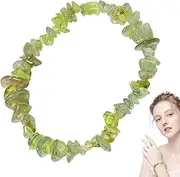 Natural Stone Bracelet | 26 Color Natural Gem Bracelets with Irregular Crystal Chip Beads - Women Bangles for Reiki Yoga Foccar