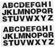 ETHZZLE 2pcs Black Reflective Alphabet Stickers for Cars Motorcycles Self Adhesive Letters DIY Decals for Mailbox Laptop Keyboard Wall and Ceiling Durable Reflective Material for Increased