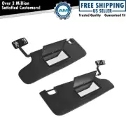 OEM Sun Visor w/ Integrated Mirror LH & RH Pair Set Black for Jeep Wrangler New (for: Jeep)