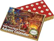 [Dickly] Advent Calendar 2023 Christmas Puzzle 24 Days Advent Calendars Santa Claus for Unique Gift Bedding Indoor
