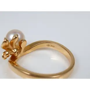 [卡貝拉精品交流] MIKIMOTO 御本木 天然真珠戒指 18k金 珍珠戒指 專櫃正品