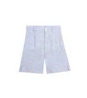 [Dolce & Gabbana Kids] Dolce & Gabbana Kids Linen bermuda shorts Y 6 blue