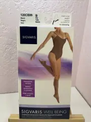 Sigvaris Black Well Being Compression Socks Knee SZ:B 15-20 Mmhg
