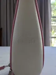 EVIAN White With Pink Trim Jacket Bottle Holder
