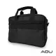 AOU 台灣製質感電腦公事包 肩背包 商務筆電黑色多層式12.5-14吋適用 03-022C 黑色