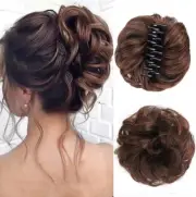 Claw Clip Messy Bun Hair Piece Wavy Curly Hair Bun Clip in Claw Ponytail Hair...