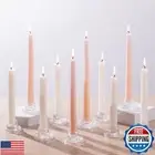 Glasseam Glass Tapered Candlestick Holders: 10Pcs Small Taper Candle Holders