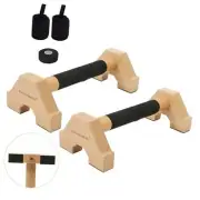 Calisthenics Wood Parallettes Bars, Wood Push Up Bars Calisthenics Equipment