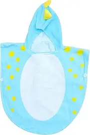 FAVOMOTO Children's Bath Towel Cape Hooded Bathing Towel Child Bath Towel Hooded Bath Towels for Hooded Bath Poncho Hooded Beach Hooded Bath Towel Muslin Hooded Towel Cotton Blue