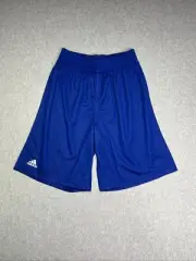 NWT Adidas Shorts Mens Small Blue Climalite Drawstring Basketball Shorts
