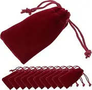 HOMOCONO 50pcs Drawstring Jewelry Storage Bags Flocking present Pouch for Jewelry Candy Organizer Wine for and Daily Use