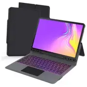 for Samsung Galaxy Tab S7 FE/S8 Plus 12.4" Keyboard Case: 7 Colors Backlit