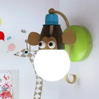在飛比找樂天市場購物網優惠-兒童壁燈創意卡通男孩臥室床頭燈可愛動物墻燈女孩房間溫馨燈具