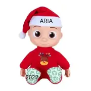 Cocomelon muñeco interativo de navidad personalizado con el nombre del niño