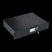 19" Rack Mount 2U Steel Plate DJ Drawer Equipment Cabinet Locking Lockable