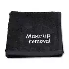 50 x MAKE UP REMOVER FACE WASHERS EMBROIDERED CHARCOAL Australian Acc Supplies
