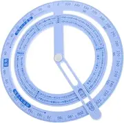 BRIGHTFUFU 360° Precision Circle Protractor Plastic Goniometer Ruler for Woodworking School Engineering 4pcs Set