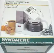 Windmere 2-10 Cup Auto Drip Coffee Maker w/ See-Through Reservoir - NRFB