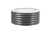 Round Raised Garden Bed Fence Planter Box Indoor Outdoor Flower Herb Vegetable Green Holder Container for Balcony Window Patio Aluzinc Coated Metal Edging