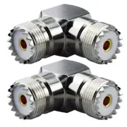 Upgraded SO239 90 Degree Adapter 2-Pack, SO-239 Right Angle Adapter UHF Femal...