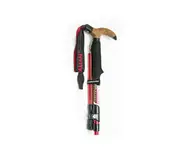 28cm 5-section T-shaped Outdoor Folding Trekking Pole Folding Stick Multifunctional Walking Stick Cane-Red