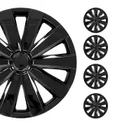 16" Hubcaps for 2017-2019 Toyota Corolla Bolt-On R16 Wheel Cover Black 4 Pcs