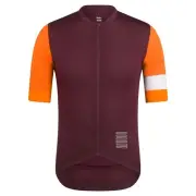 NEW Rapha Men's Pro Team Training Jersey Size-M Medium Wine/Bright Orange