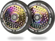 Honeycore Wheels 110mm - 120mm Pro Scooter Wheels Pair - Fits Most Setups - 24mm x 110mm - 120mm - Bearings Installed - 90 Day Warranty - Scooter Wheels