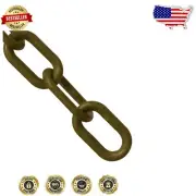 Durable Khaki Gold Plastic Barrier Chain - 50ft Length for Safe Access Control