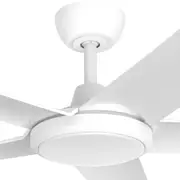 ThreeSixty 132cm Multi Blade DC White FlatJET Ceiling Fan With Light - 132cm Matte White