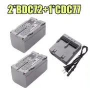 2*7.2V BDC72 Battery For IM52 GM52 Total Station Rechargeable W/ 1*CDC77 Charger