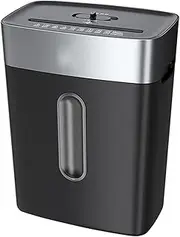 Shredders for Home Office 6-Sheet Cross Cut Shredder Shreds Paper/Credit Card/Staple/Clip Jam Proof Paper Shredder P-4 Security Level (Color : White, Size : 32x19.5x41.6CM)
