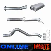 MITSUBISHI MQ 2.4L TRITON 15-18 3" INCH DPF BACK SPORTS EXHAUST MUFFLER SILVER (for: Mitsubishi)