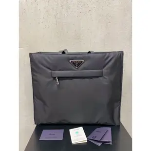 Prada 1BG421 夾棉再生尼龍手提袋托特包 黑色