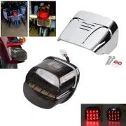 Smoke Lens Brake Tail Light Visor Cover For Harley Touring Road King Softail XL