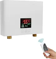 Tankless Electric Instantaneous Water Heater, 3 KW 220 V, Instant Water Heater, Electric Small Tankless Tankless Water Heater, Kitchen, Bathroom, Wall-Hanging, 30-55°C, Digital Display, Ready to Plug