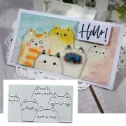 Group of Animals Cats Metal Die Cuts for Card MakingCute Aniaml Cats Card Cut...