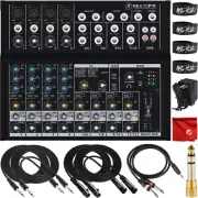 Mix12Fx 12-Channel Compact Effects Mixer Bundle with 2X Mophead 10-Foot TRS Cabl