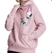 NWT Champion Steffi Lynn Pink Decal Hoodie Womens Small
