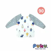 在飛比找ETMall東森購物網優惠-PUKU藍色企鵝 長袖防水圍兜衣_森林小樹(90cm)