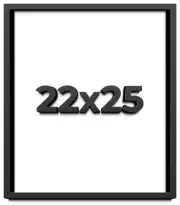 22x25 Shadow Box Frame Black | 1 inches Deep Real Wood Contemporary Shadowbox Di