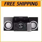 Compact 3-Piece CD Player System with Bluetooth, USB & LED Display - Black