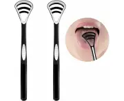 Tongue Scraper, 2 Pieces Tongue Brush, Double Sided Tongue Scraper, Tongue Brush, Tongue Scraper for Removing Tongue Coating and Freshening Breath